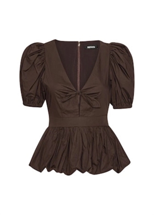 Marie keyhole Puff sleeve bubble top Mole ROTATE By Birger Christensen 